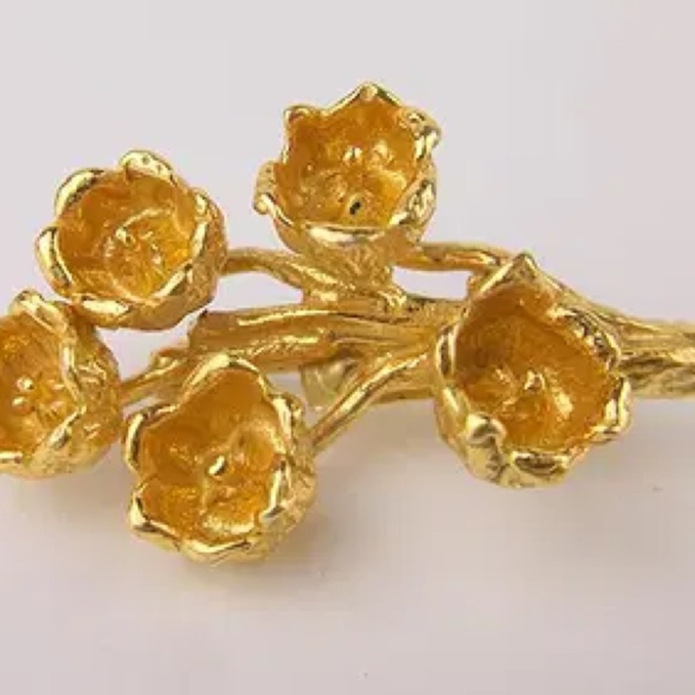 VTG Sterling 925 Flora Danica brooch Denmark